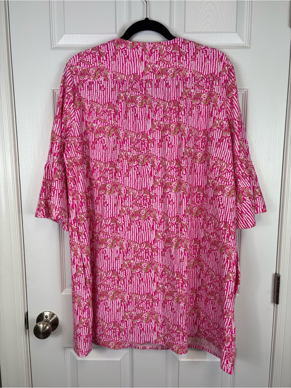 Jude Connally pink hidden zebra dress sz xl - Picture 8 of 8